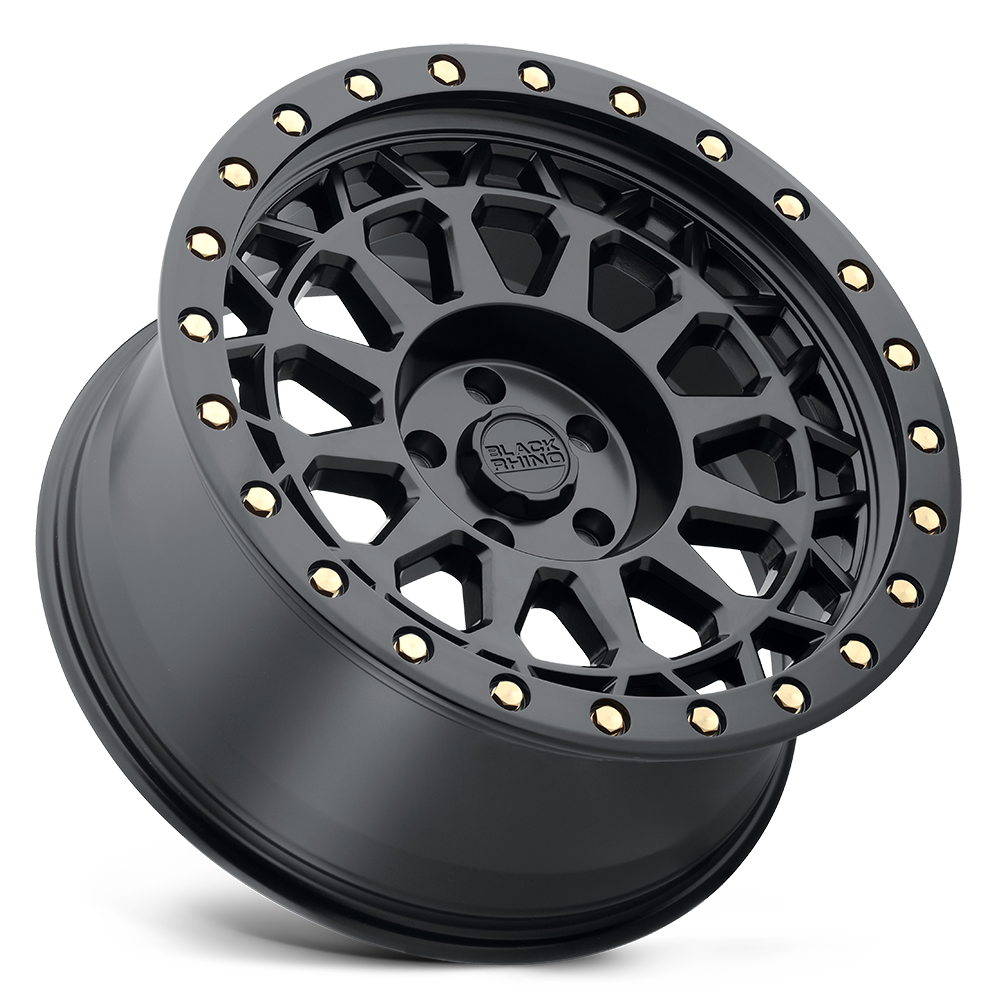 18" Black Rhino Primm 18x9.5 8x170 0mm Matte Black W/ Brass Bolts Offroad Wheel Truck Rims