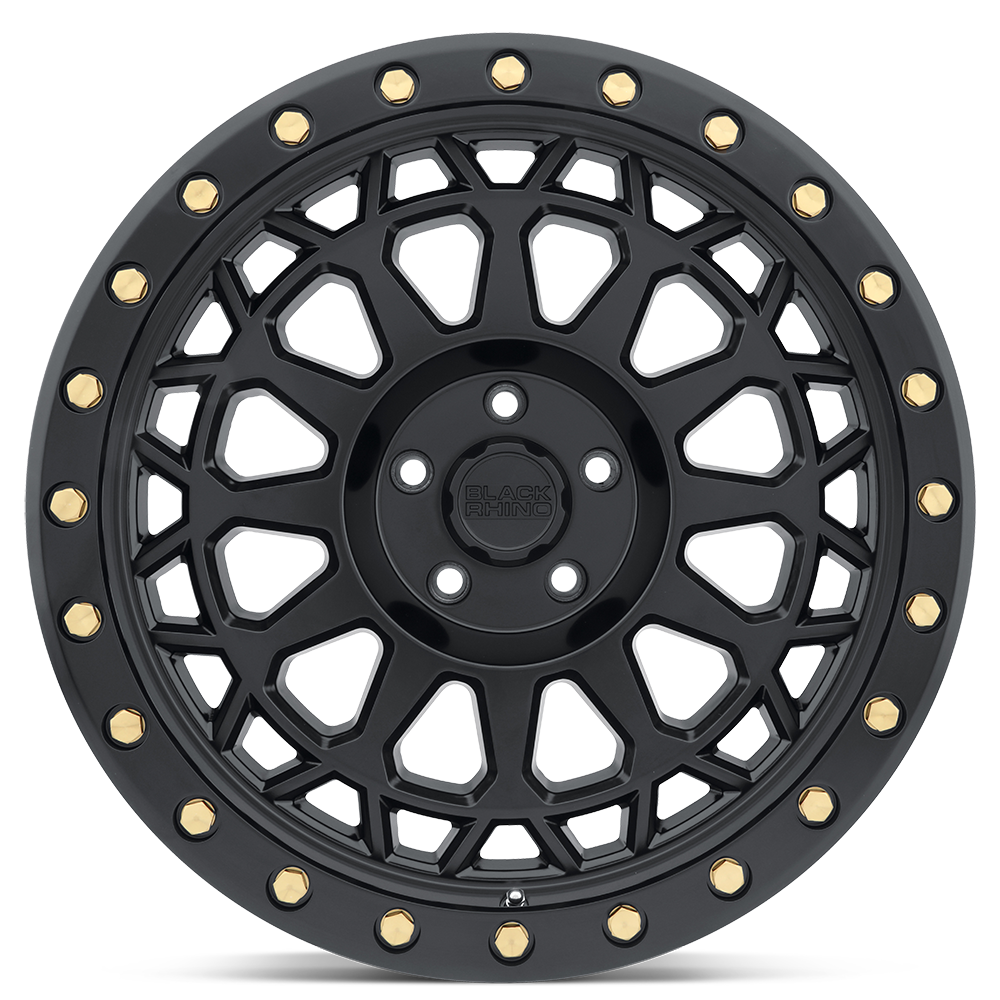 18" Black Rhino Primm 18x9.5 8x170 0mm Matte Black W/ Brass Bolts Offroad Wheel Truck Rims