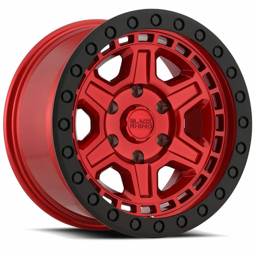 Black Rhino Reno 18x9.5 5x5.0 Candy Red W/ Black Ring & Bolts Wheel 18" 0mm Rim
