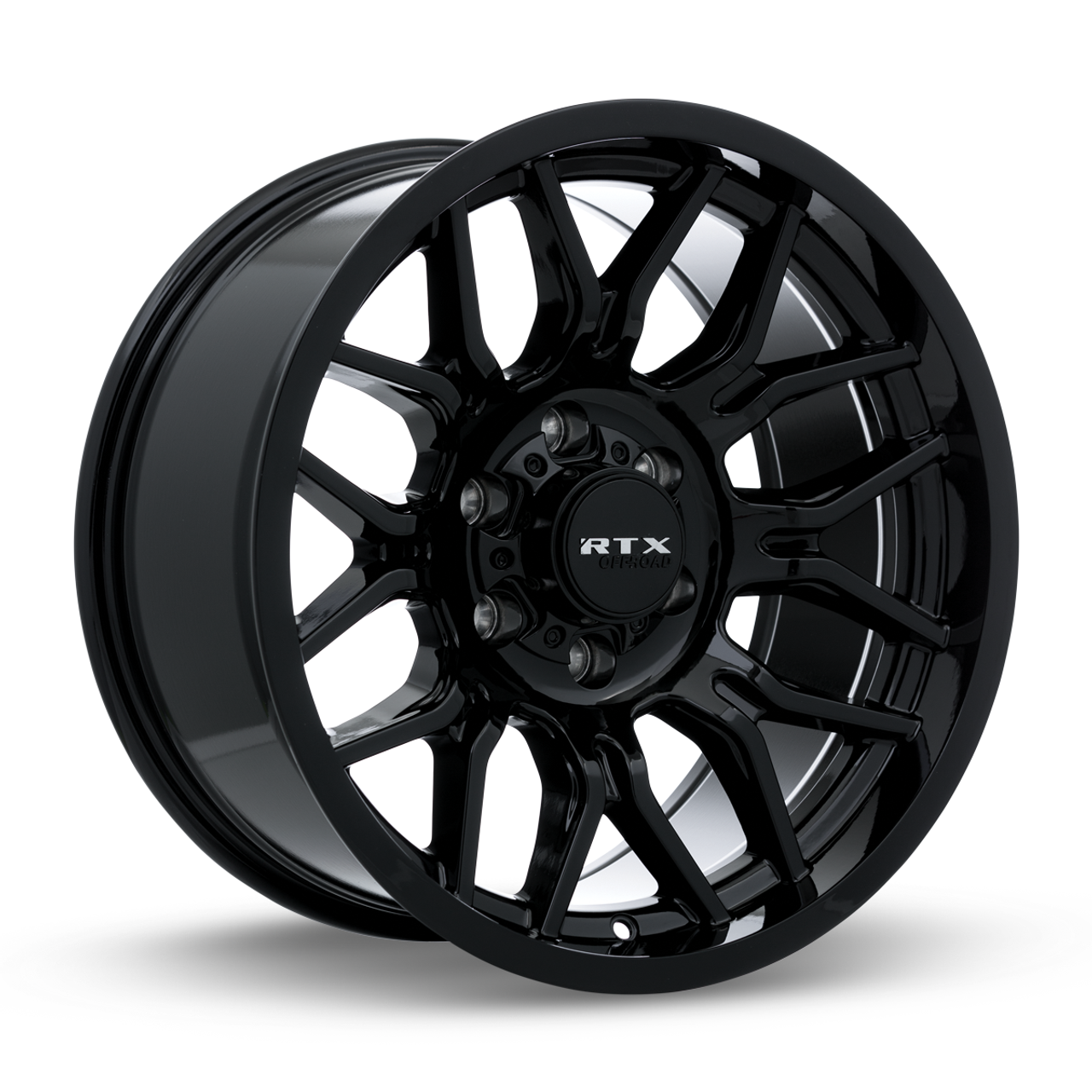 Set 4 20" RTX Claw Gloss Black Wheels 20x10 5x5 -18mm Lifted For Jeep Truck Rims