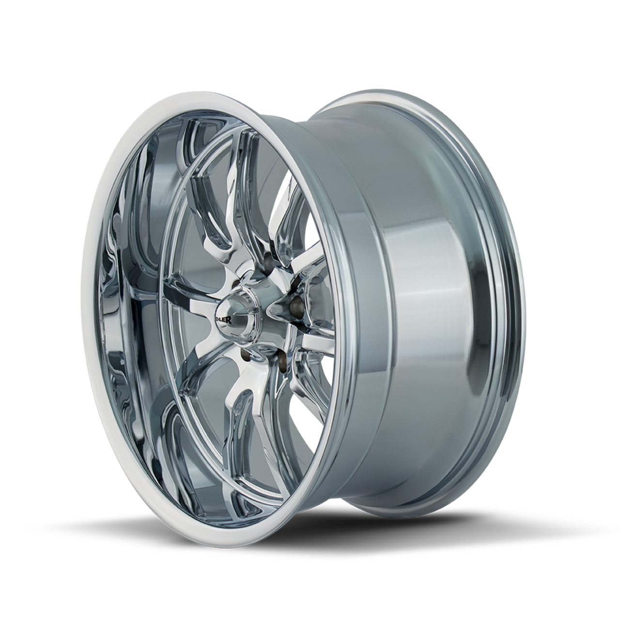 22" Ridler 650 22x9.5 Chrome 5x120 Wheel 18mm Rim