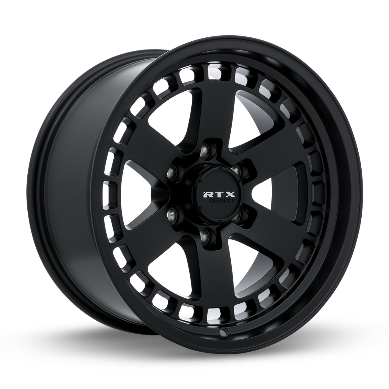Set 4 18" RTX Ozark Satin Black Wheels 18x9 6x5.5 0mm For Chevy GMC Cadillac Rim