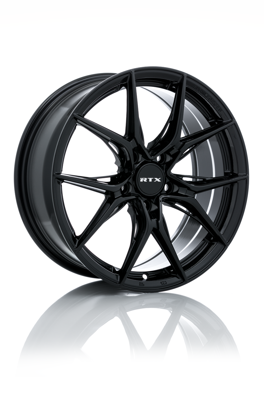 Set 4 20" RTX Slick Gloss Black Wheels 20x9 5x4.5 38mm Truck Suv Rims