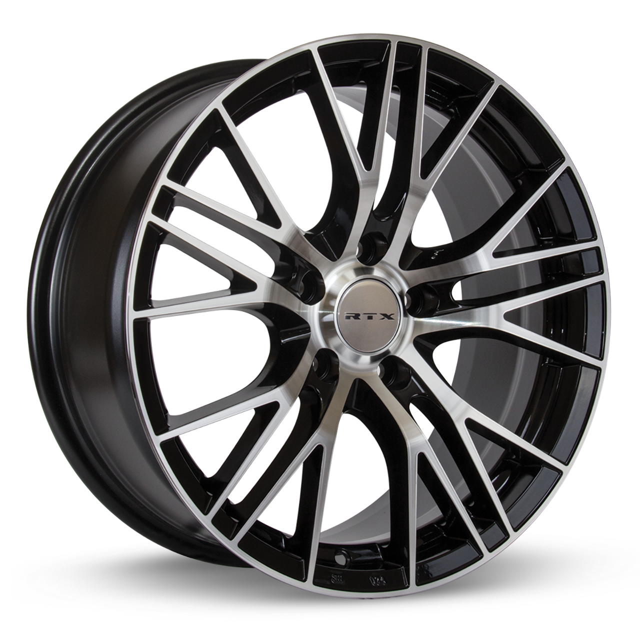 Set 4 18" RTX Vertex Black Machined Wheels 18x8 5x120 35mm Rims