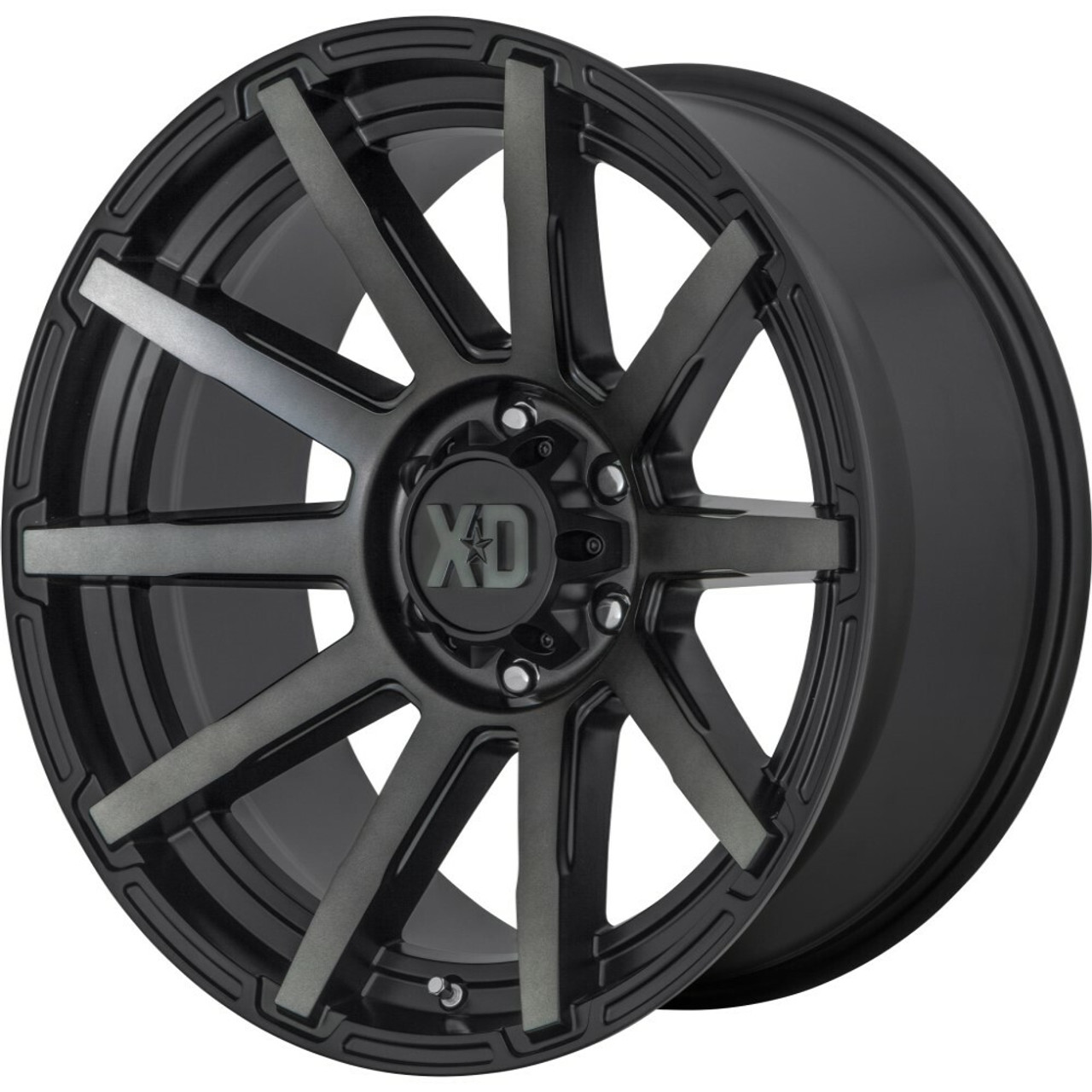 XD XD847 Outbreak 20x10 8x180 Satin Black With Gray Tint Wheel 20" 12mm Rim