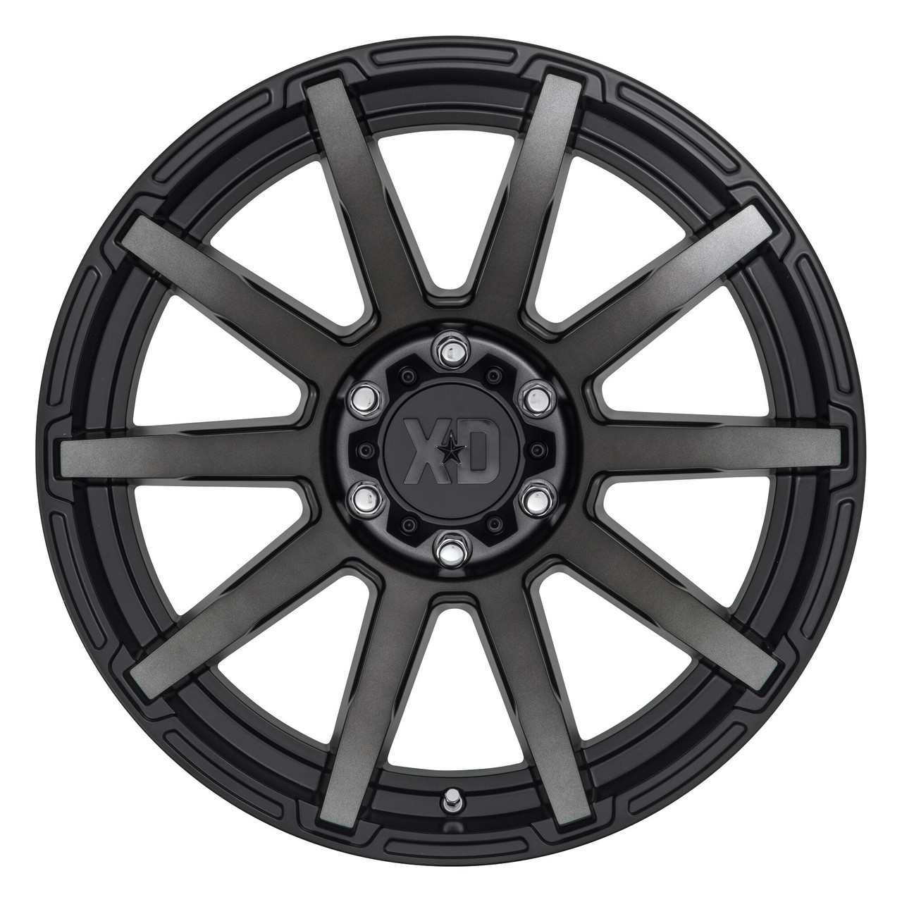 XD XD847 Outbreak 20x10 8x180 Satin Black With Gray Tint Wheel 20" 12mm Rim