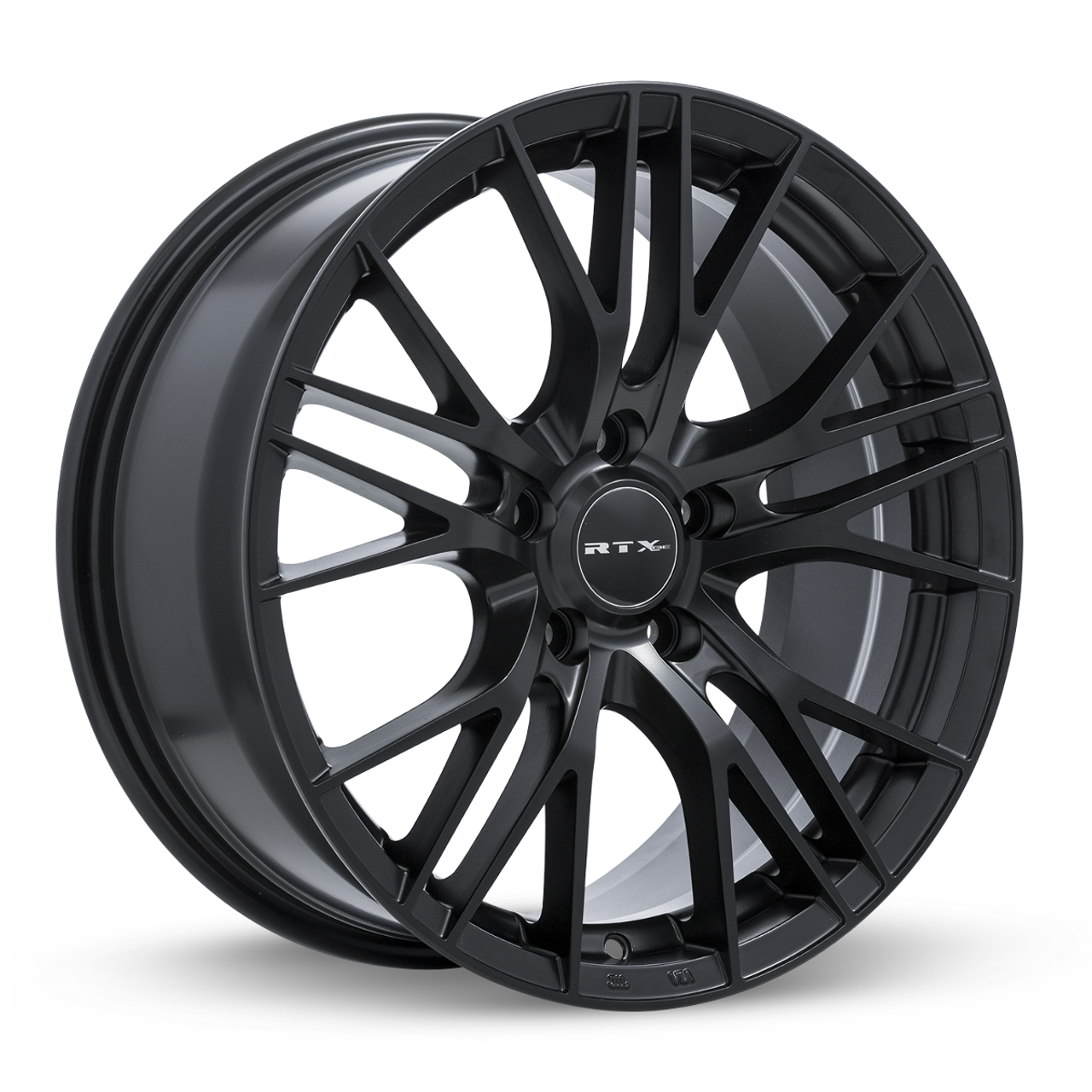 16" RTX Vertex Satin Black Wheel 16x7 5x4.5 40mm Truck Suv Rim