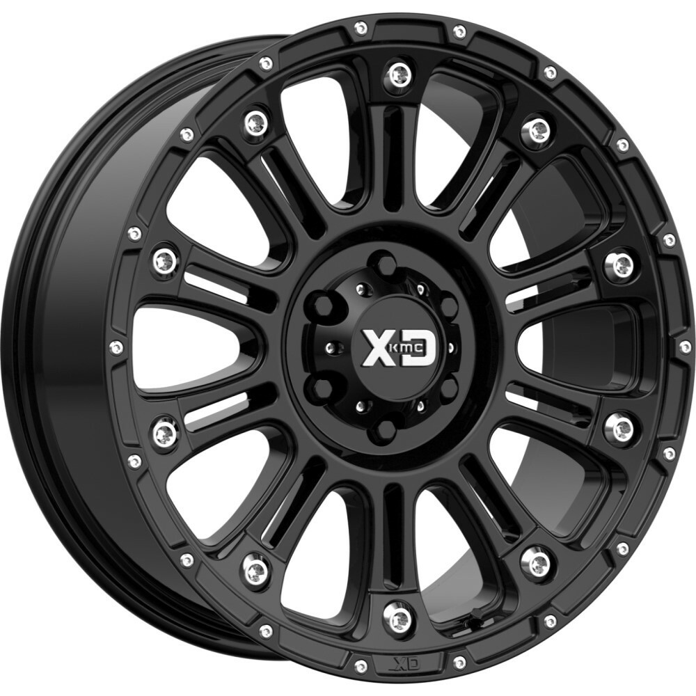 Set 4 XD XD829 Hoss II 18x9 8x6.5 Gloss Black Wheels 18" 0mm Rims