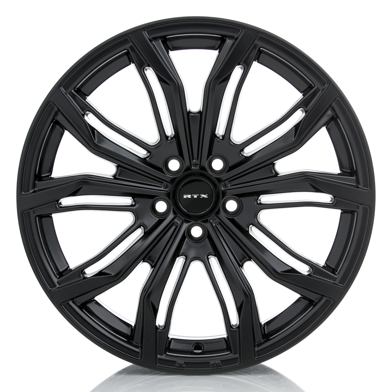 Set 4 17" RTX Black Widow Satin Black Wheels 17x7.5 5x108 40mm Rims
