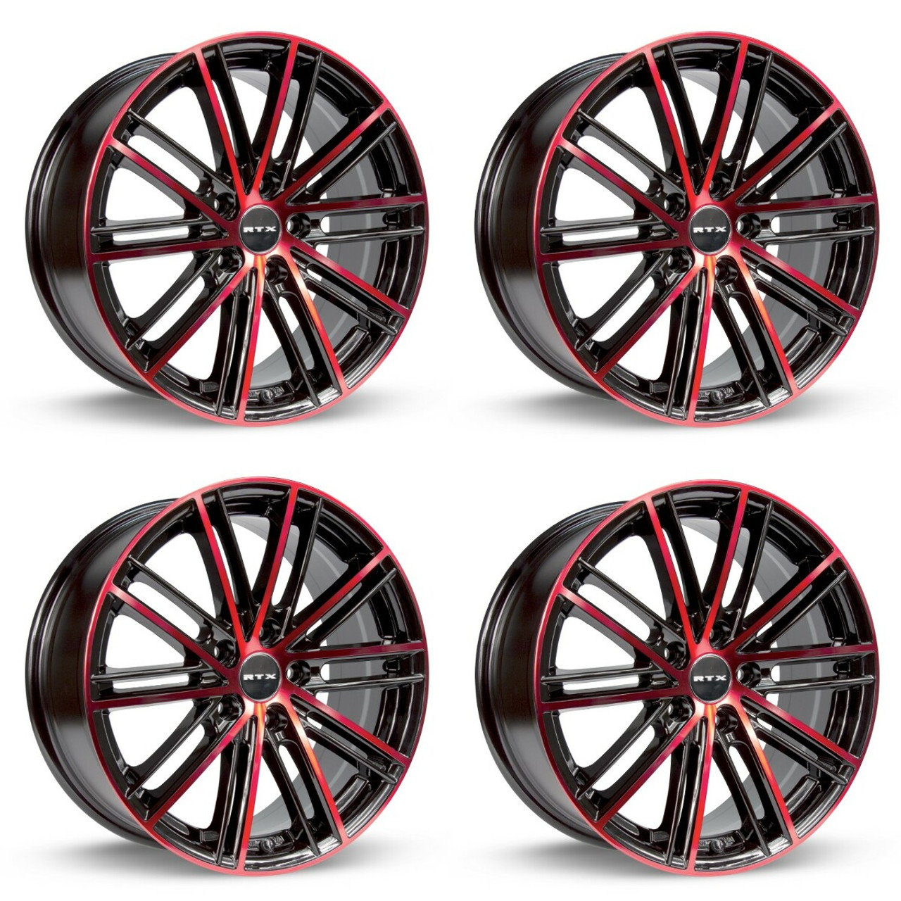 Set 4 18" RTX Strobe 5 Black Machined Red Wheels 18x8 5x4.5 45mm Truck Suv Rims Set 4 18" RTX Strobe 5 Black Machined Red Wheels 18x8 5x4.5 45mm Truck Suv Rims