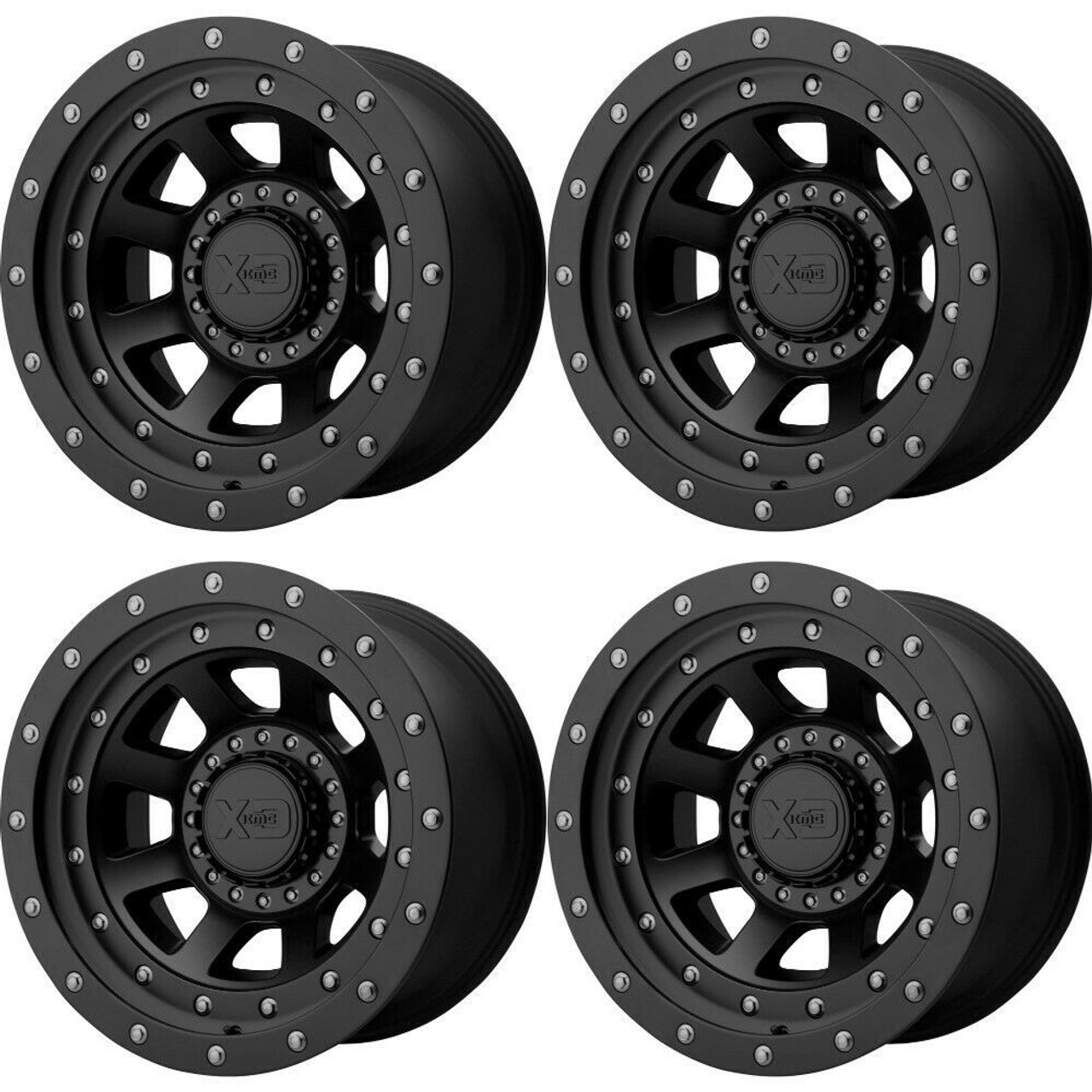 Set 4 XD XD137 Fmj 20x10 5x5.5 5x150 Satin Black Wheels 20" -18mm Rims