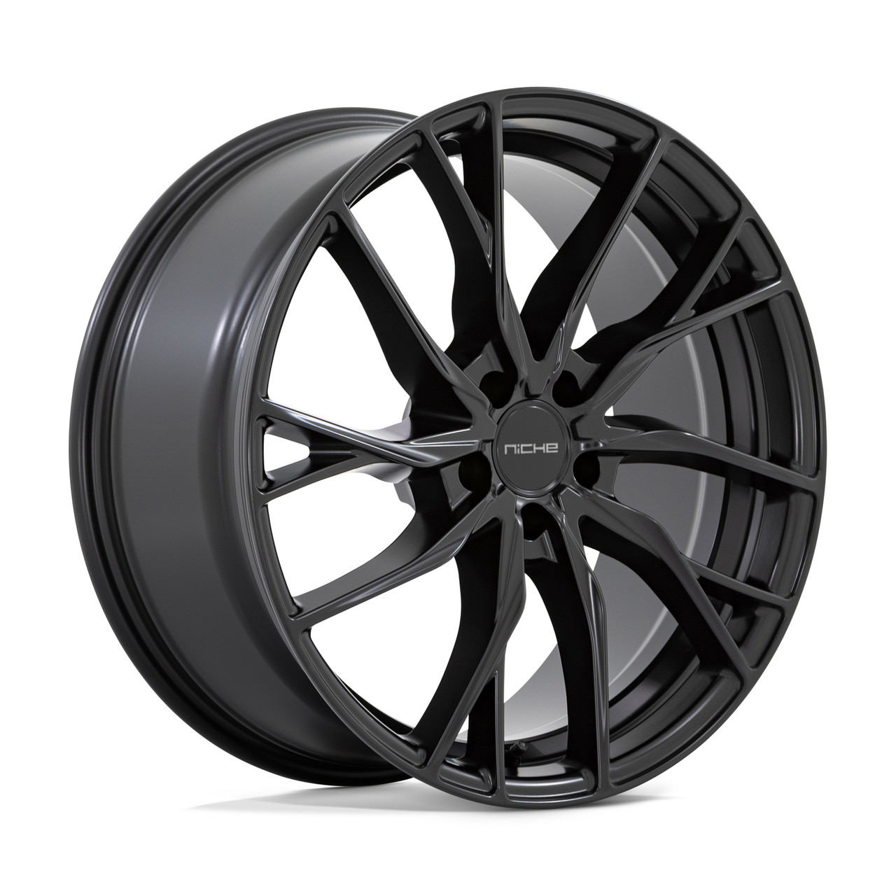 Set 4 Niche M272 Novara 20x9 5x4.5 Matte Black Wheels 20" 25mm Rims