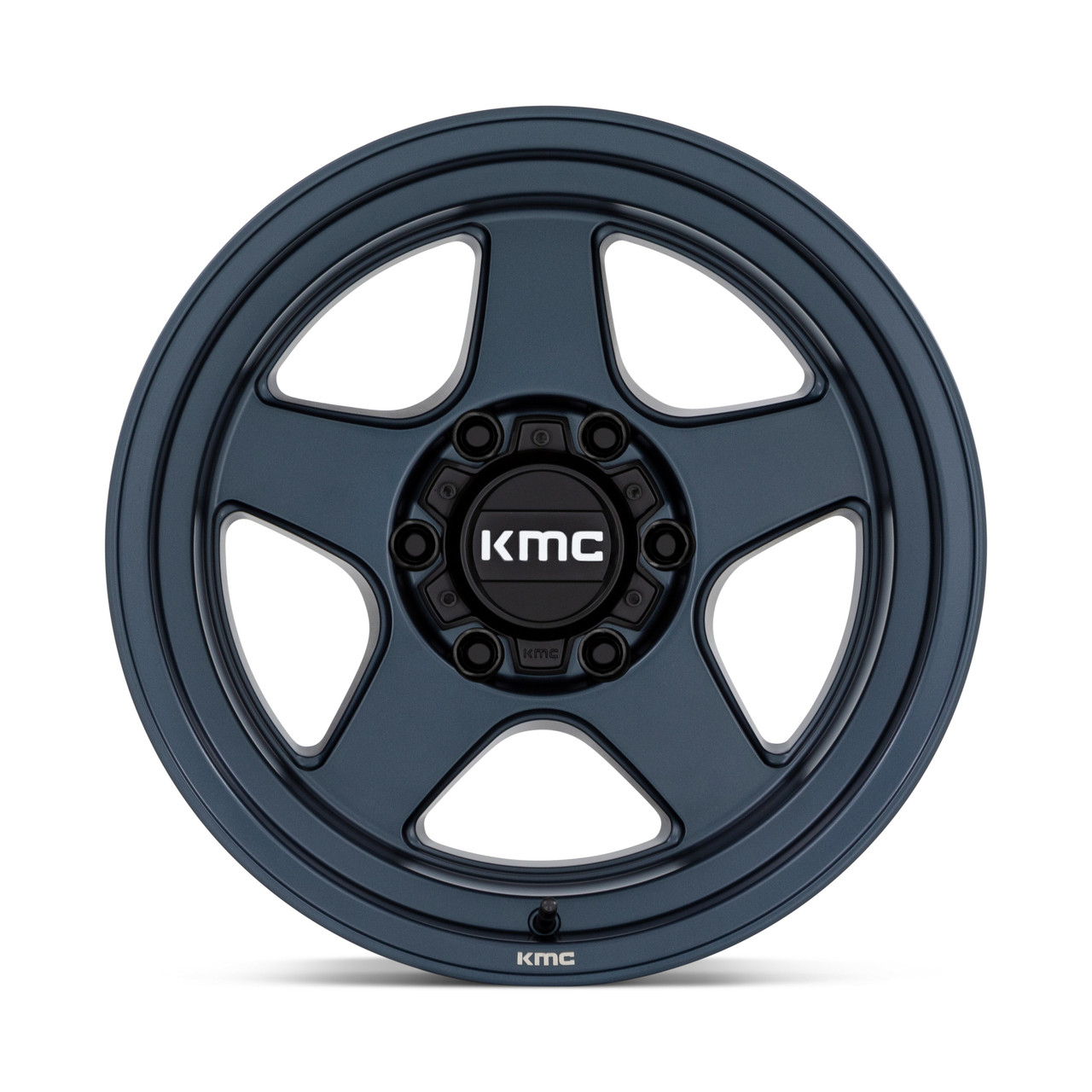 Set 4 KMC KM728 Lobo 17x8.5 6x135 Metallic Blue Wheels 17" 18mm Rims