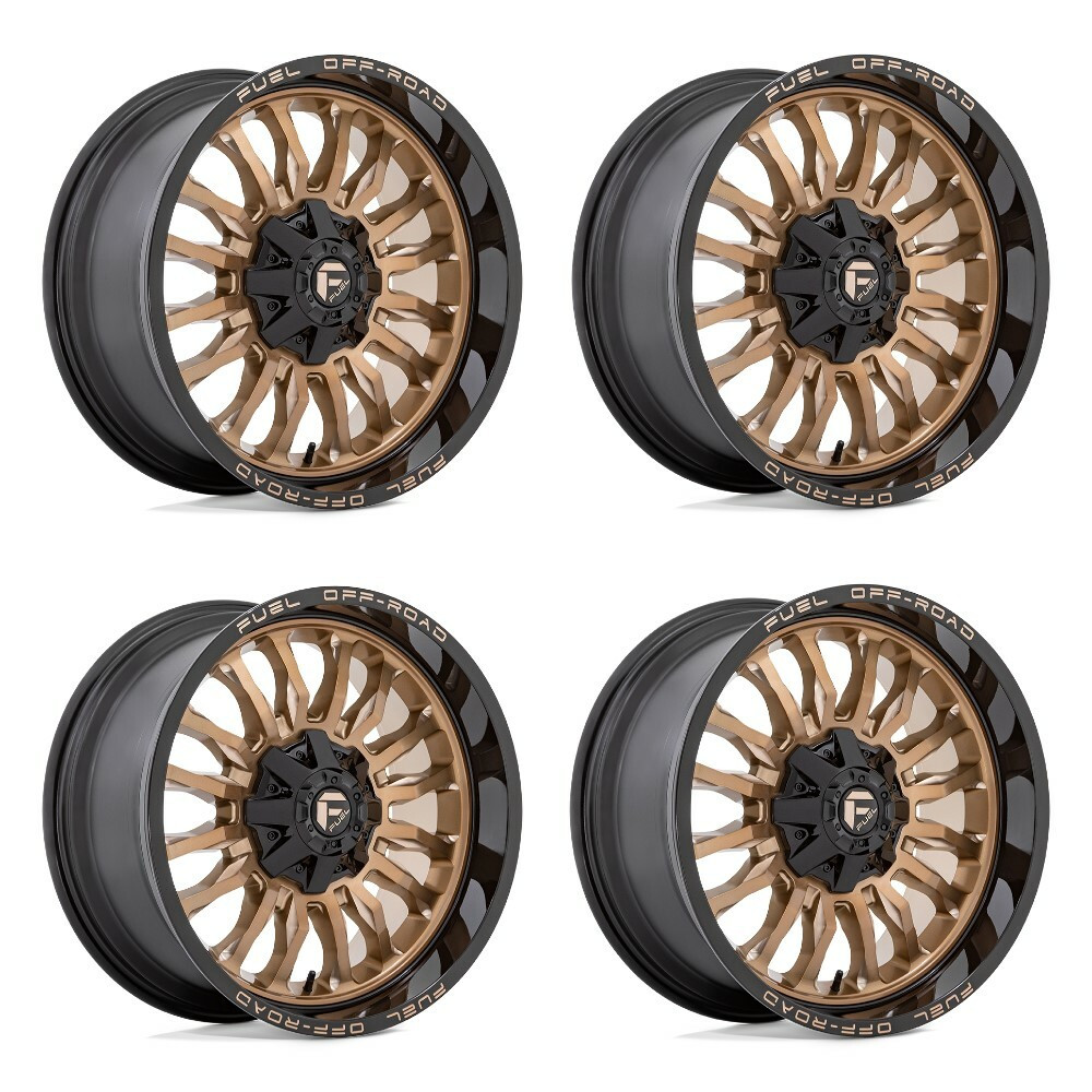Set 4 22" Fuel D797 Arc 22x10 8x6.5 Platinum Bronze Black -18mm Lifted Wheels