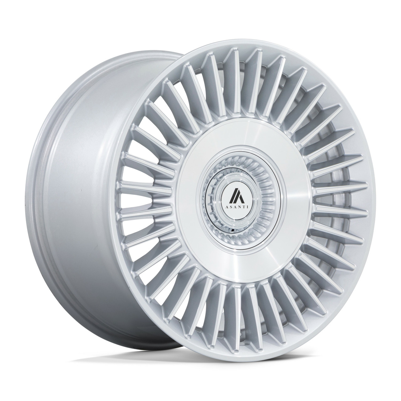 Asanti Black ABL-40 Tiara 22x9 5x112 5x120 Silver Bright Machined Wheel 22" 27mm