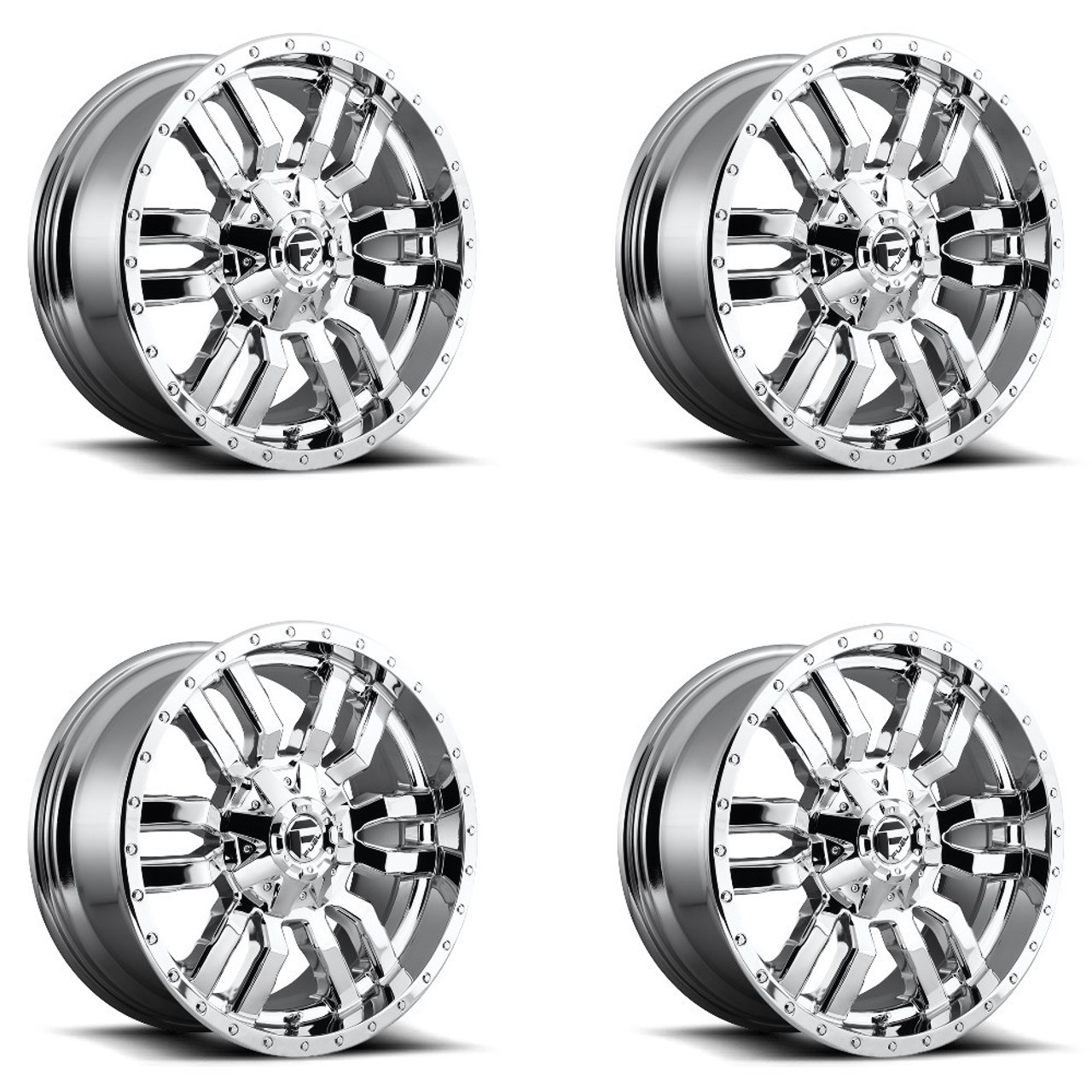 Set 4 Fuel D631 Sledge 20x9 8x180 Chrome Plated Wheels 20" 20mm Rims Set 4 Fuel D631 Sledge 20x9 8x180 Chrome Plated Wheels 20" 20mm Rims