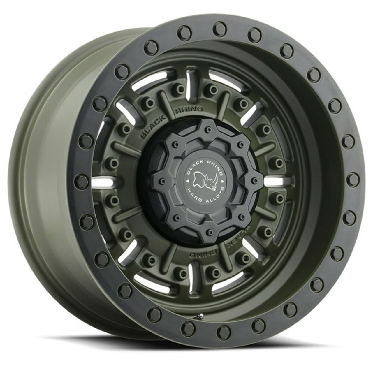 Black Rhino Abrams 18x9.5 5x5.0 Olive Drab Green Wheel 18" -18mm For Jeep Rim