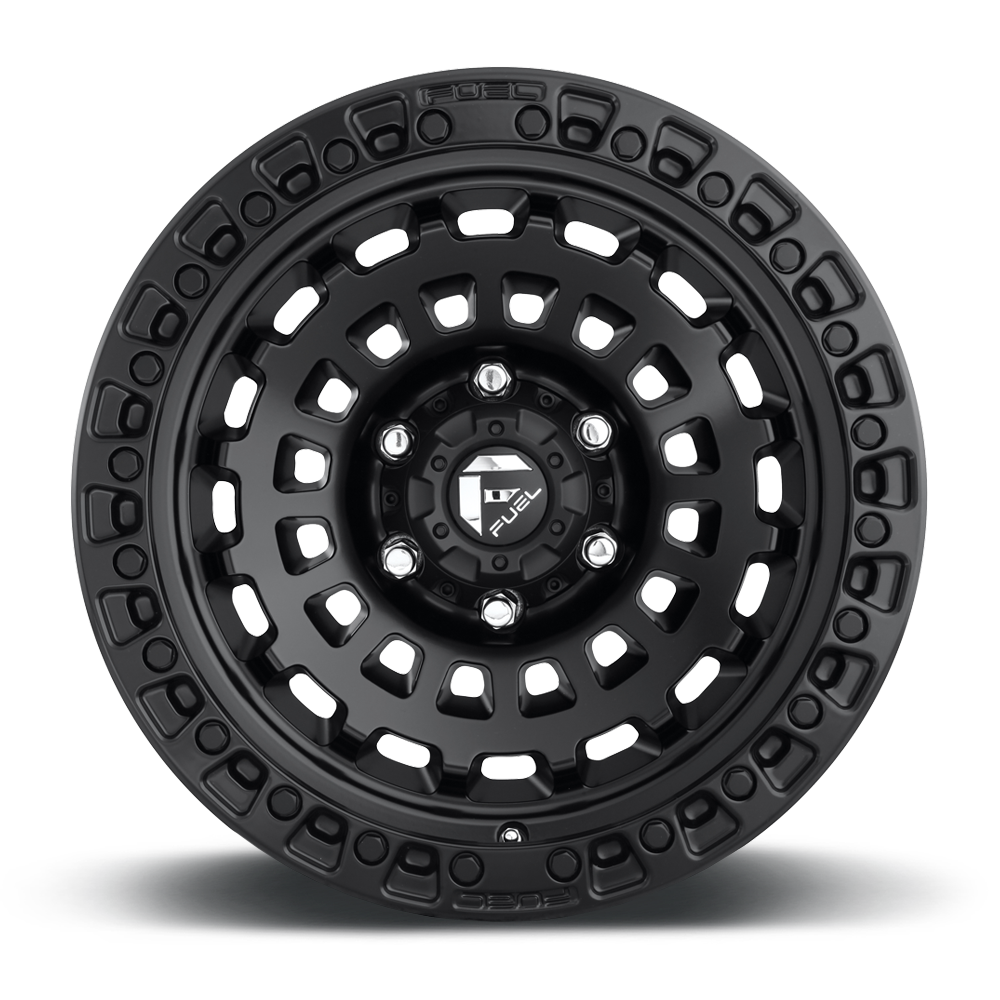 Set 4 Fuel D633 Zephyr 17x9 6x5.5 Matte Black Wheels 17" -12mm Rims