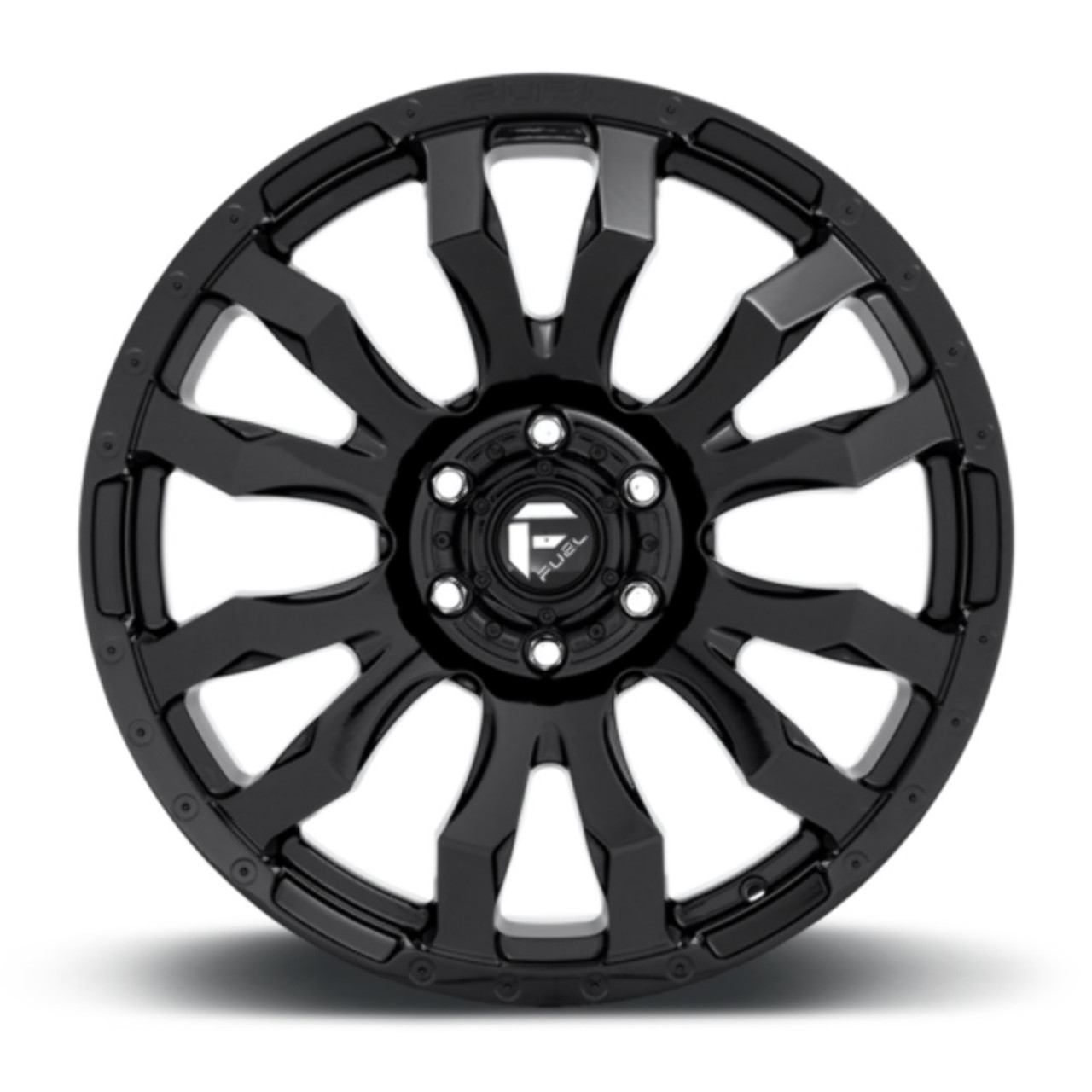 Set 4 Fuel D675 Blitz 20x9 6x5.5 Gloss Black Wheels 20" 20mm Rims