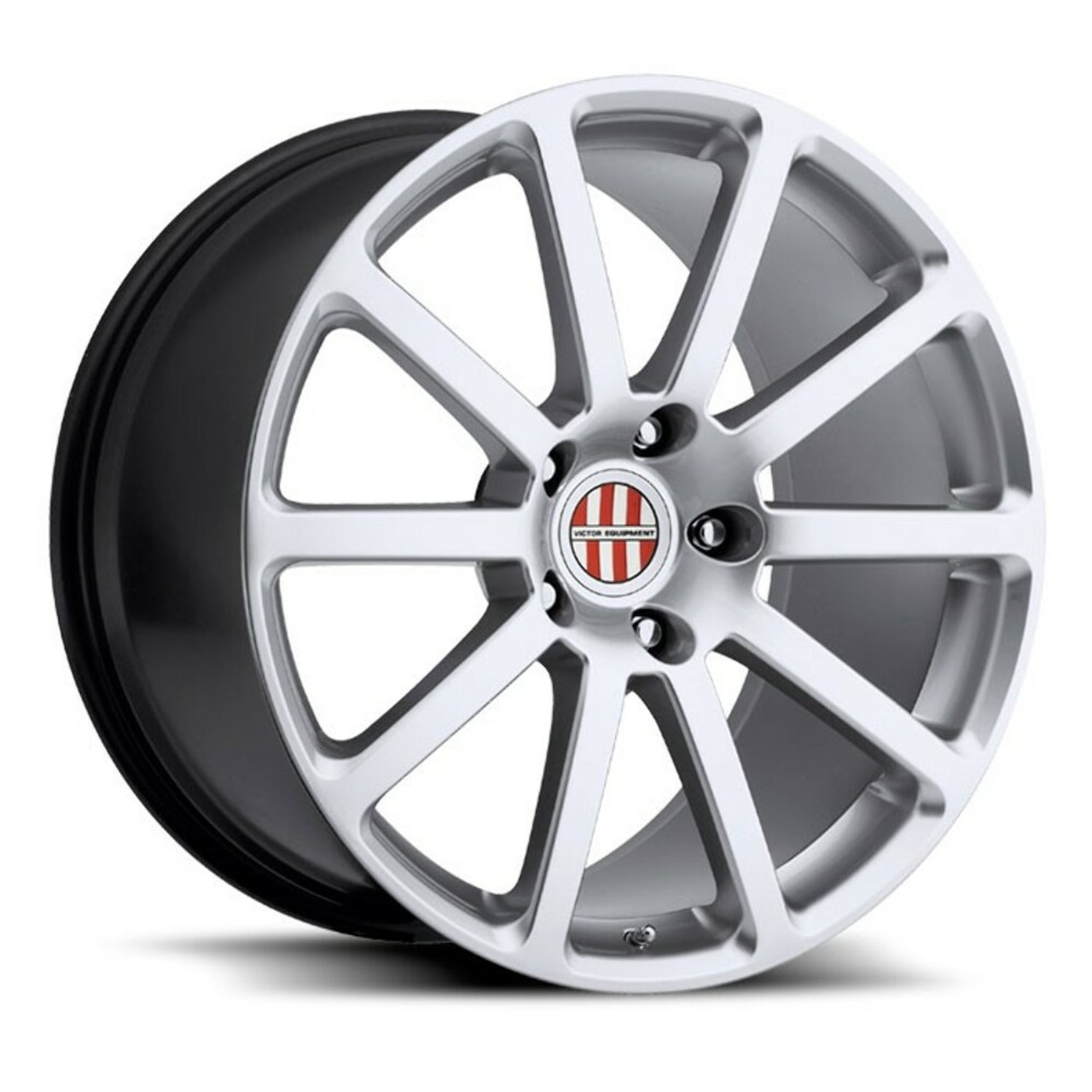 Set 4 Victor Equipment Zehn 20x8.5 5x130 Hyper Silver Wheels 20" 45mm Rims