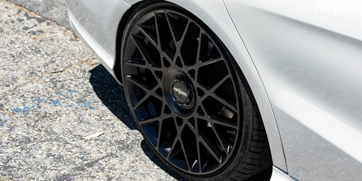 Set 4 Rotiform R165 Blq-C 19x8.5 5x112 5x120 Matte Black Wheels 19" 35mm