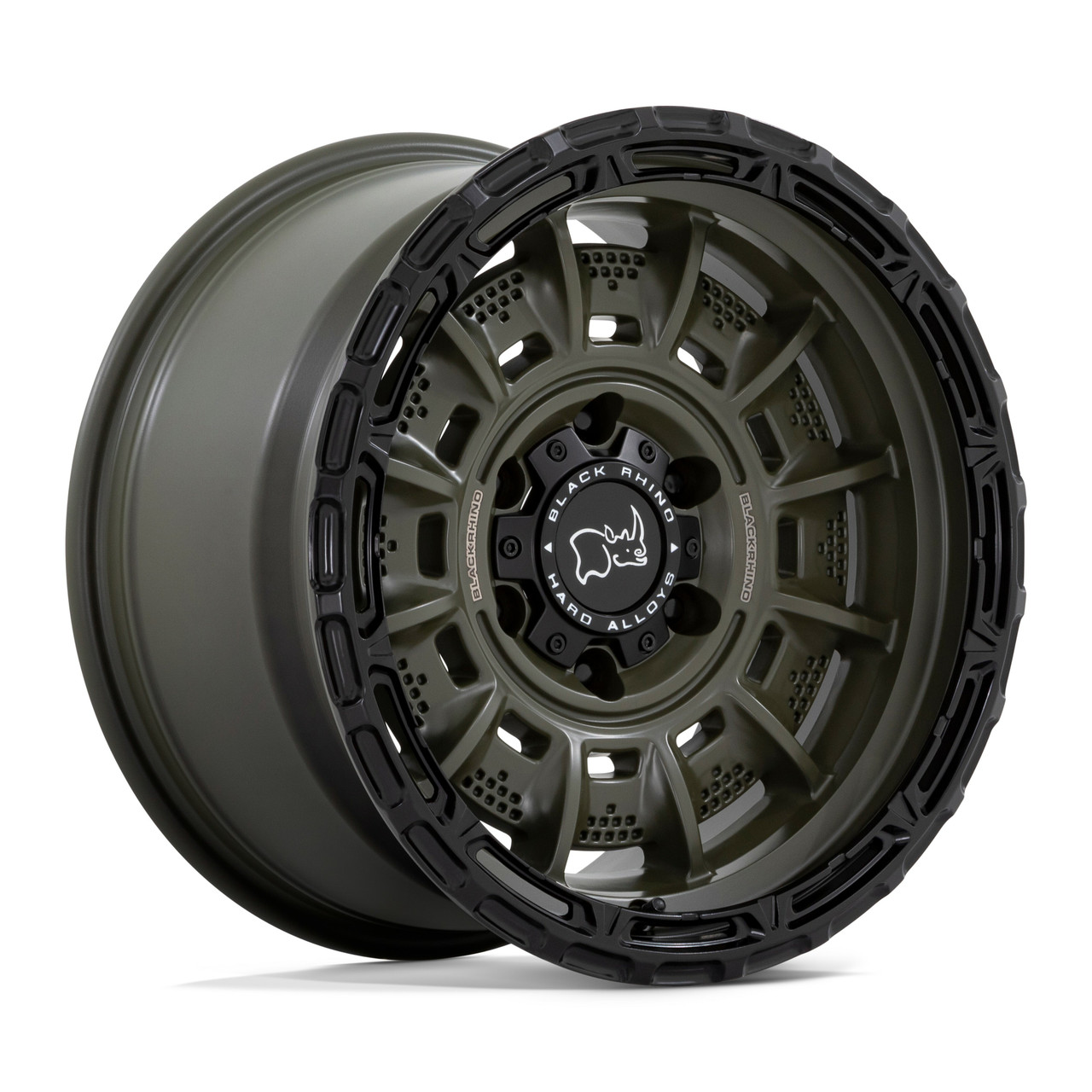 Black Rhino Legion 17x9 6x5.5 Olive Drab Green With Black Lip Wheel 17" 0mm Rim