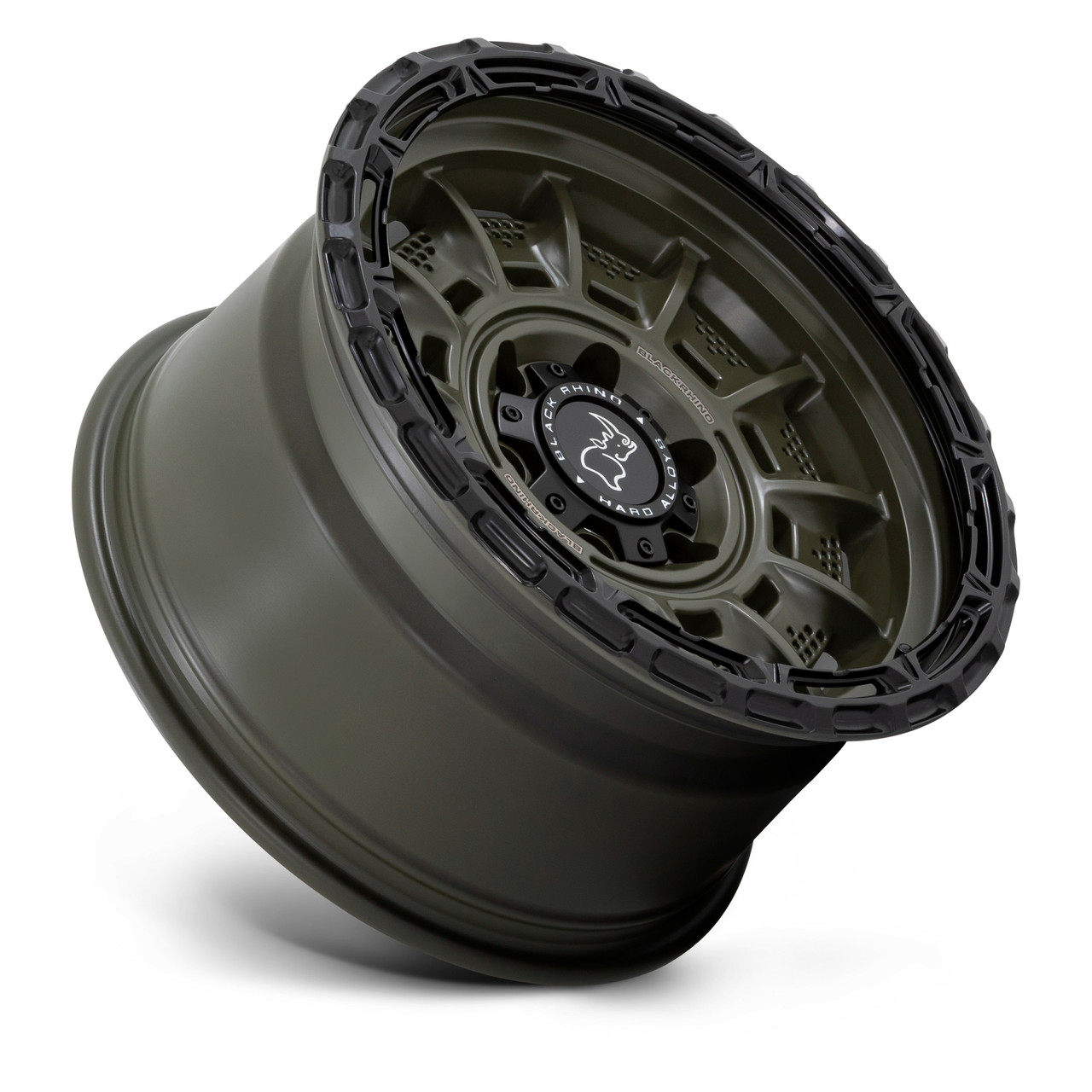 Black Rhino Legion 17x9 6x5.5 Olive Drab Green With Black Lip Wheel 17" 0mm Rim