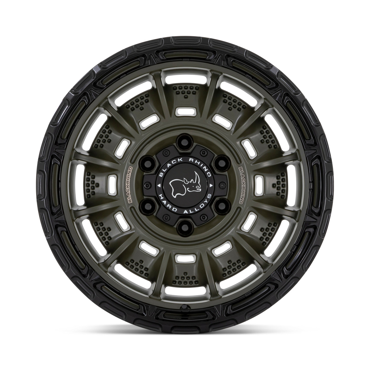 Black Rhino Legion 17x9 6x5.5 Olive Drab Green With Black Lip Wheel 17" 0mm Rim