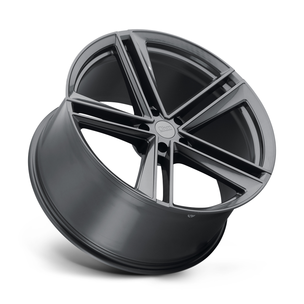 Set 4 OHM Lightning 22x9 5x120 Gloss Gunmetal Wheels 22" 25mm Rims