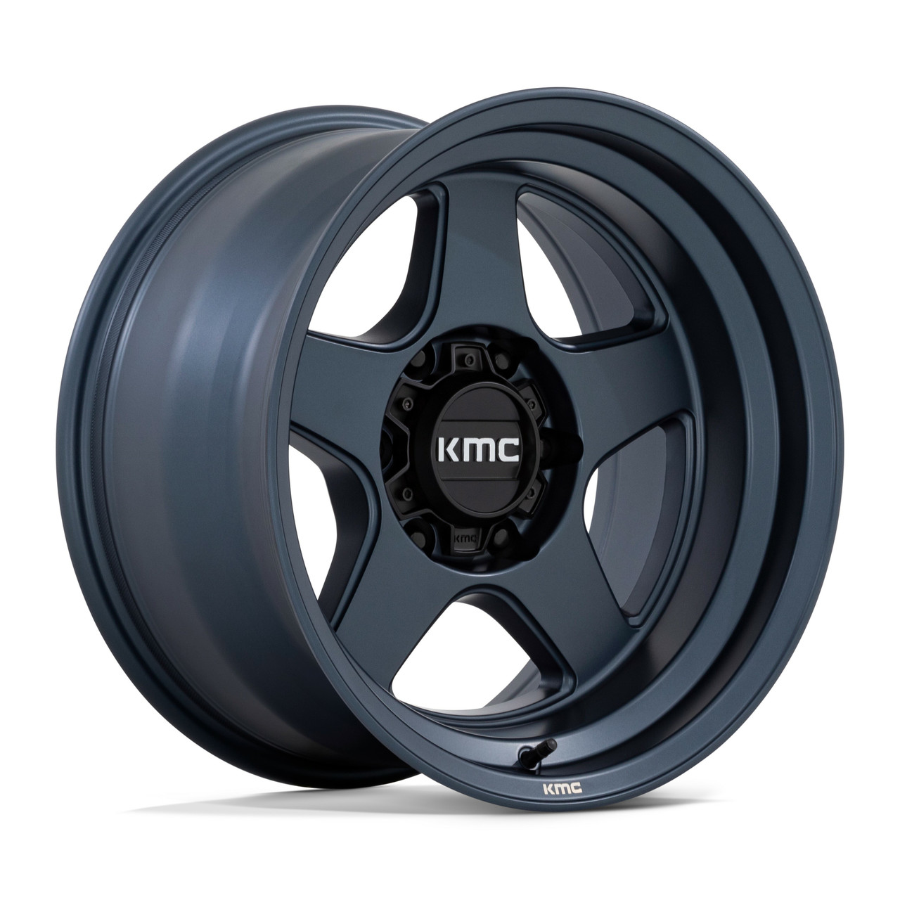 Set 4 KMC KM728 Lobo 17x8.5 6x120 Metallic Blue Wheels 17" 18mm Rims