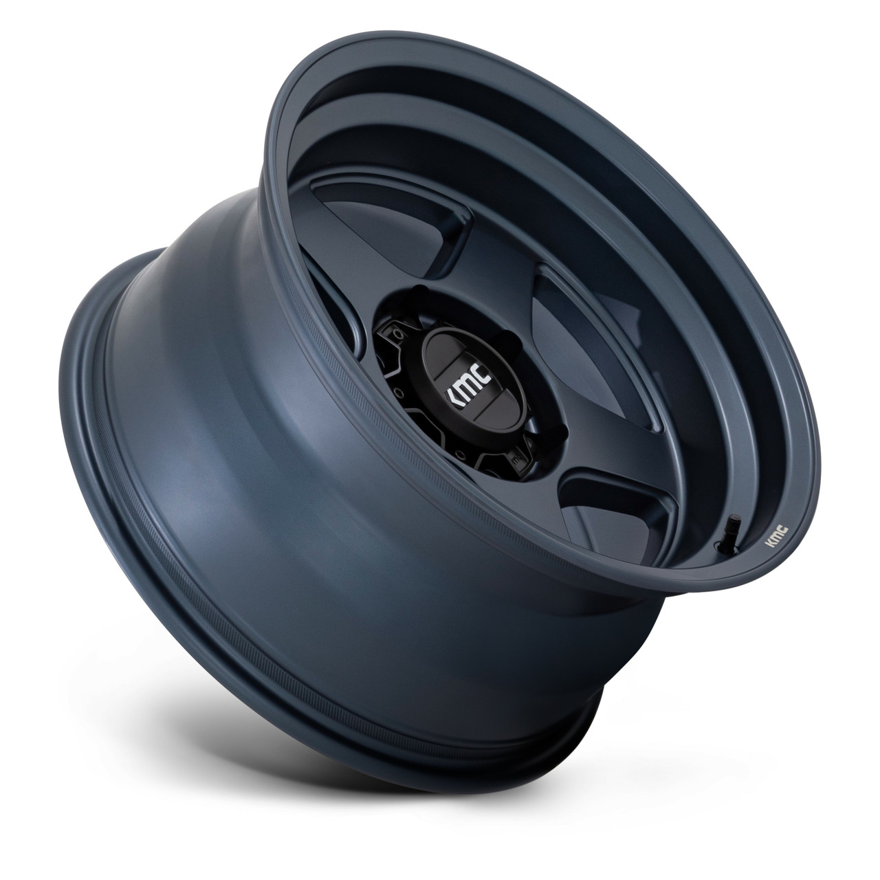 Set 4 KMC KM728 Lobo 17x8.5 6x120 Metallic Blue Wheels 17" 18mm Rims