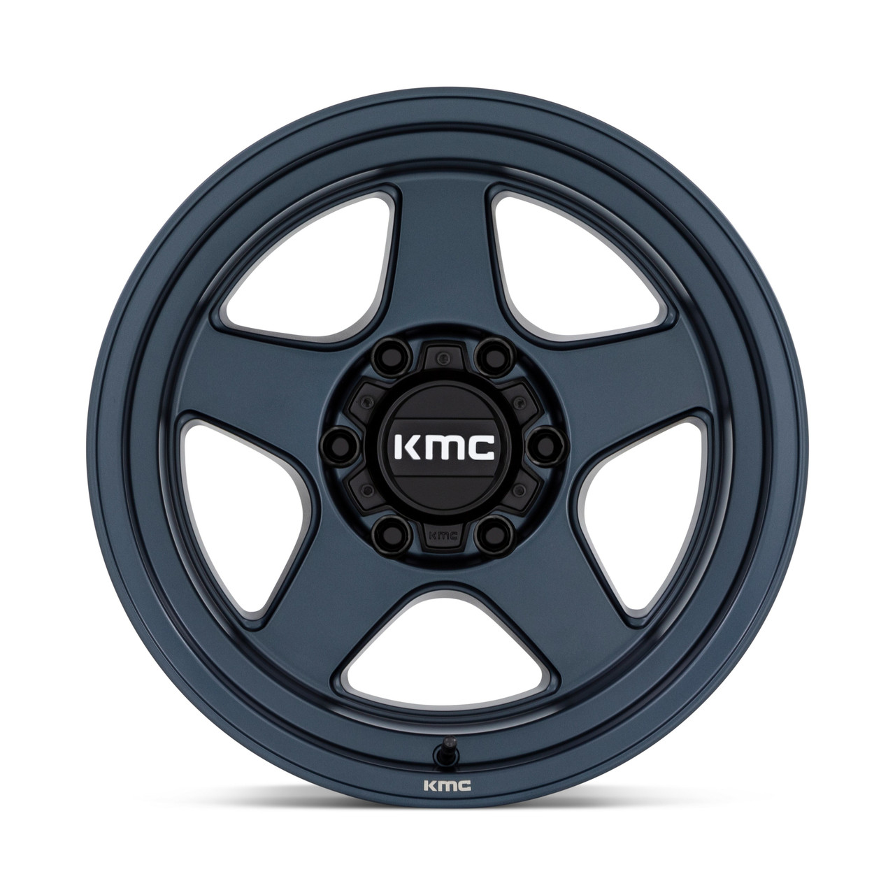 Set 4 KMC KM728 Lobo 17x8.5 6x120 Metallic Blue Wheels 17" 18mm Rims