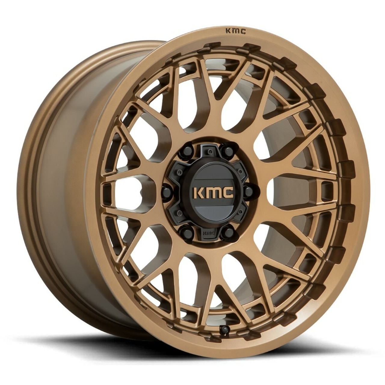Set 4 KMC KM722 Technic 18x9 5x5 Matte Bronze Wheels 18" 0mm Rims