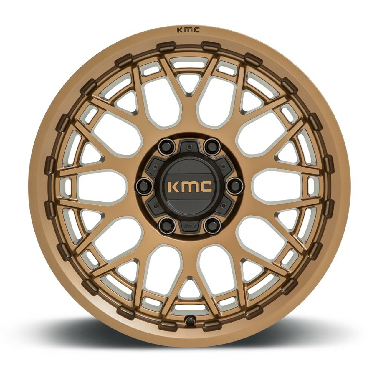 Set 4 KMC KM722 Technic 18x9 5x5 Matte Bronze Wheels 18" 0mm Rims