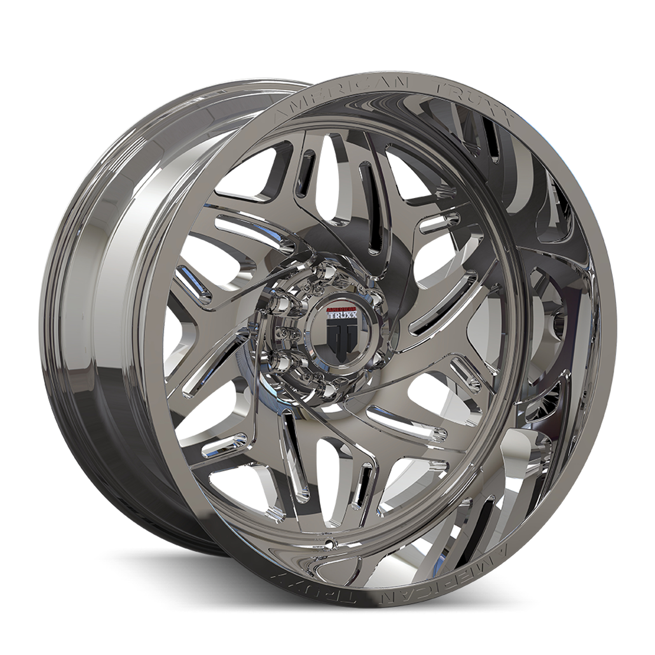 Set 4 22" American Truxx Euphoria 22x12 Chrome 5x5 Wheels -44mm Lifted Rims