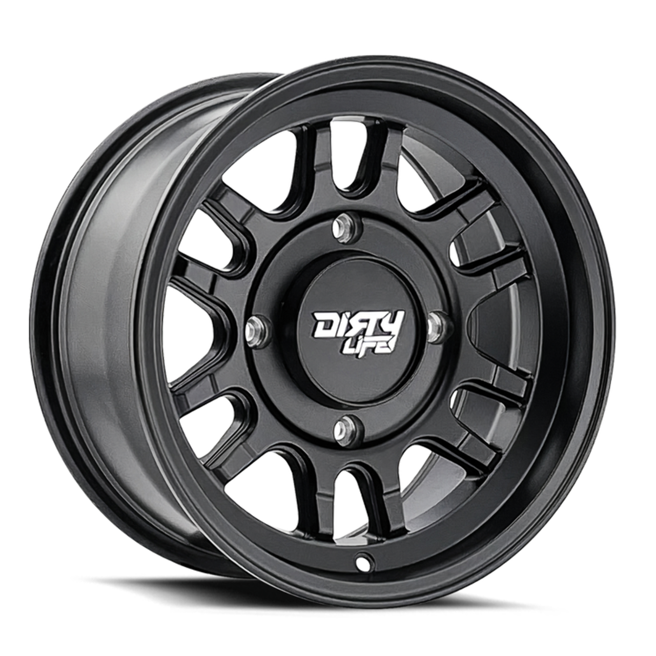 Set 4 15" Dirty Life Canyon Sport SXS 15x7 Matte Black 4x137 Wheels 13mm Rims