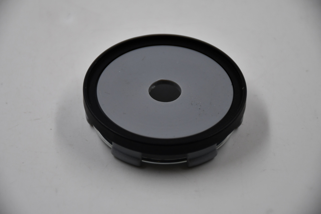 Blank Black w/ Gray Middle Wheel Center Cap Hub Cap C590(NL) 2.375" Snap In, No Logo/Inset