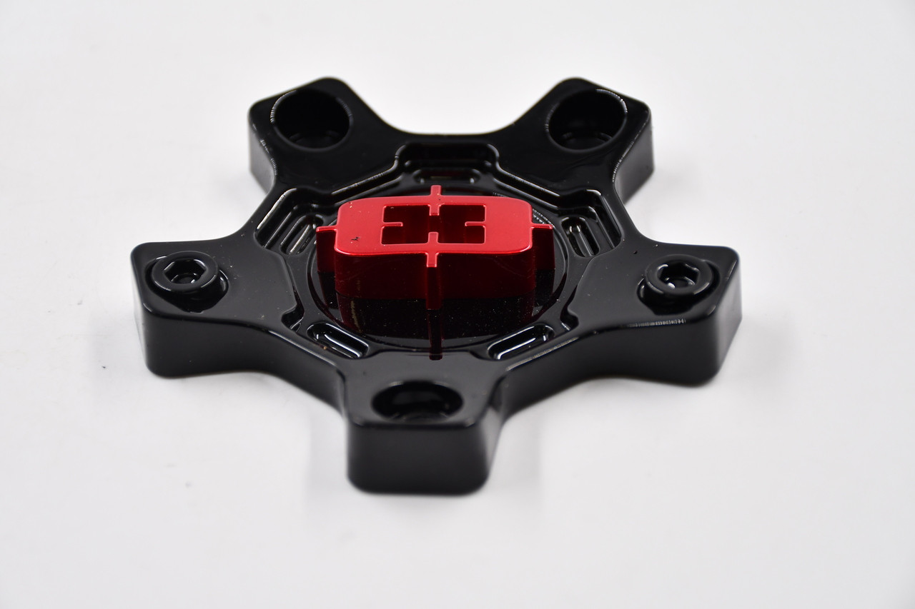 Vision 405 Korupt C405GBR-65V Black w/Red Wheel Center Cap Fit 5x4.5 5x5 & More