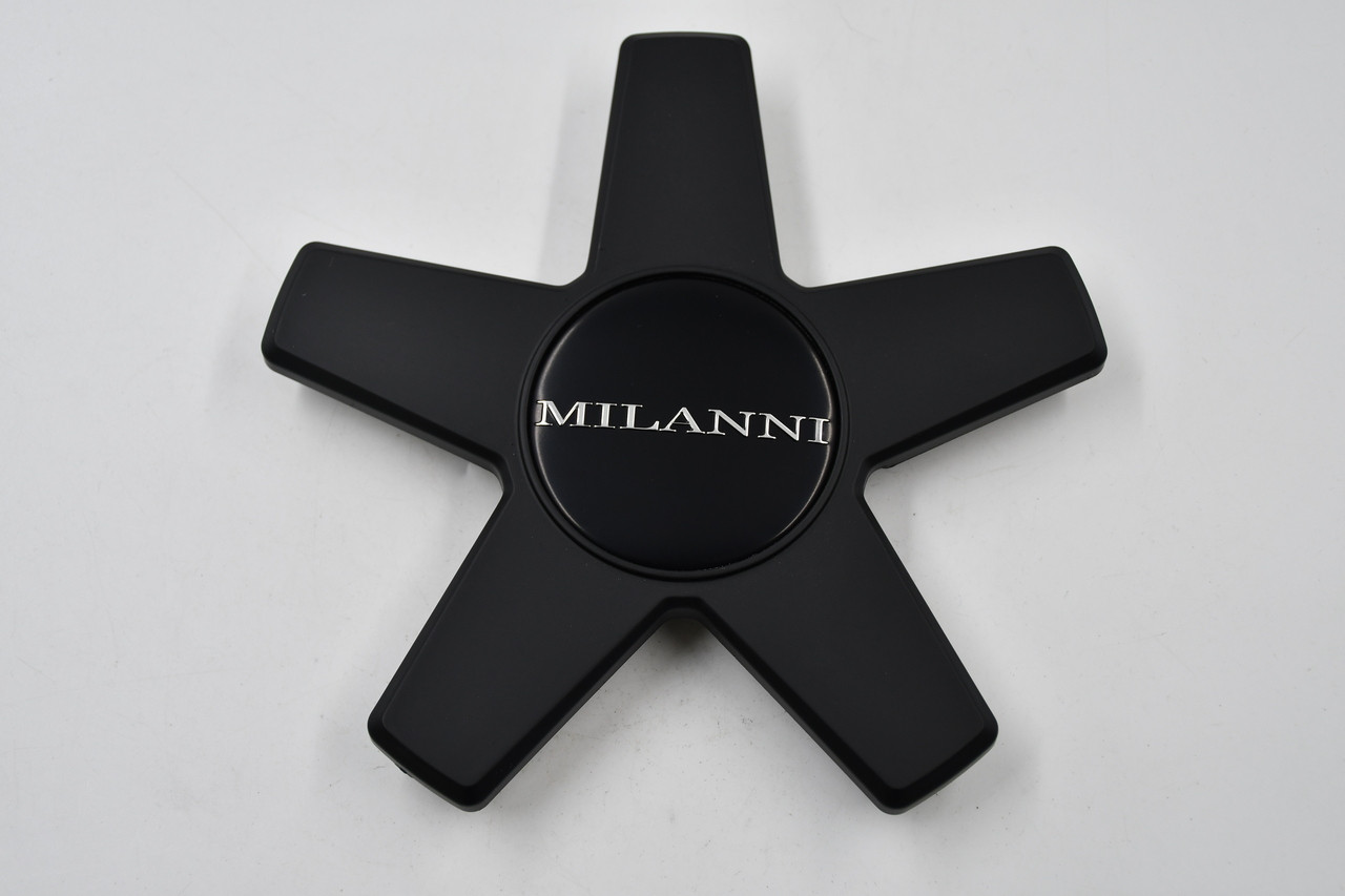 Milanni Matte Black w/ Chrome Logo Wheel Center Cap Hub Cap C565501(N) 6" Milanni VK-1 464