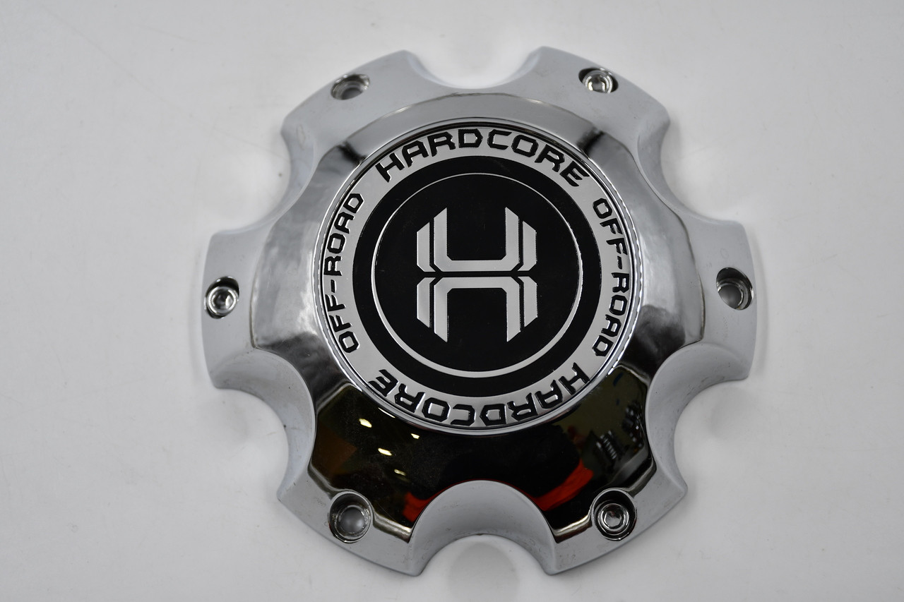 Hardcore Off Road Chrome w/ Black & Chrome Logo Wheel Center Cap Hub Cap  HC10-6H139-2(U) 5.375