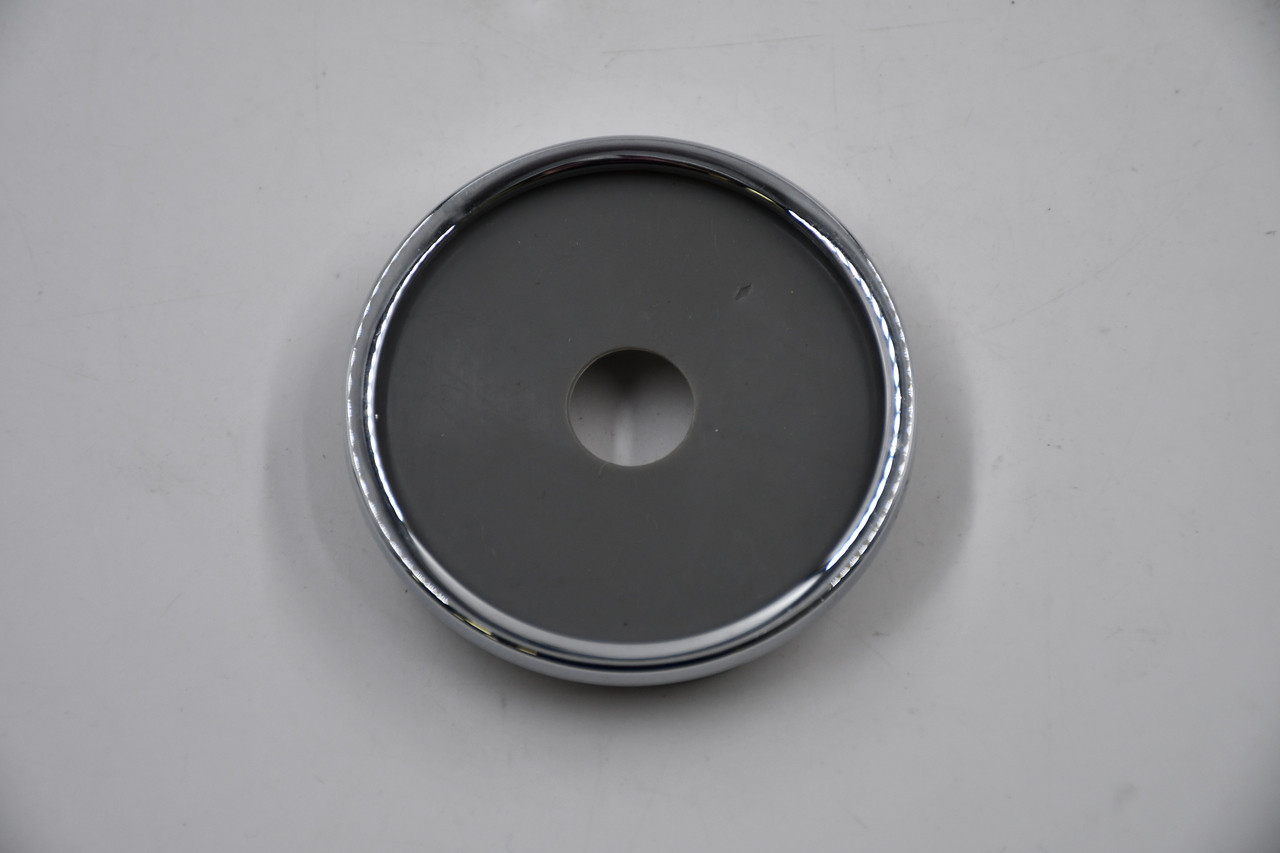 Blank Chrome w/ Gray Middle Wheel Center Cap Hub Cap 57111775F-2(NL) 2.625" Snap In, No Logo/Inset