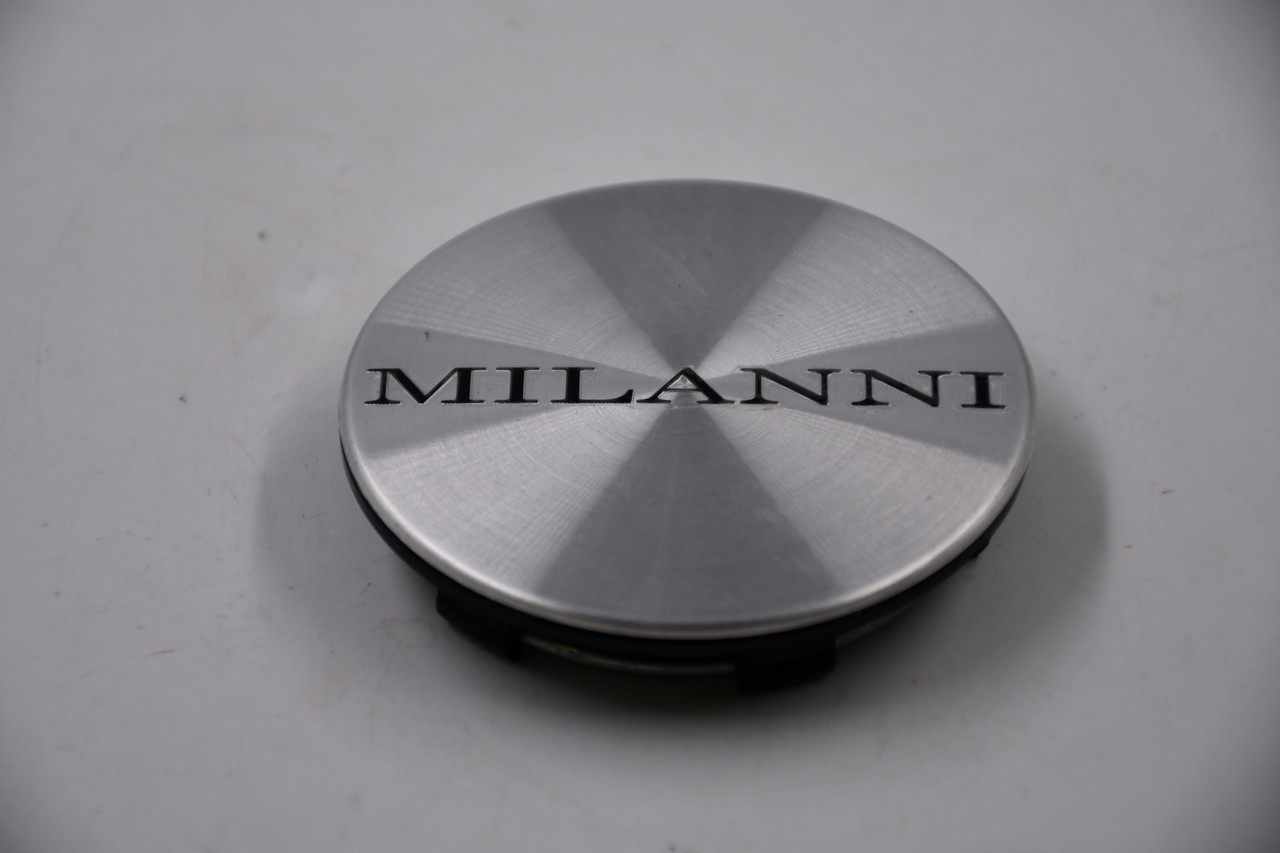 Milanni Machined w/ Black Logo Wheel Center Cap Hub Cap C472BA 2.75" Snap In