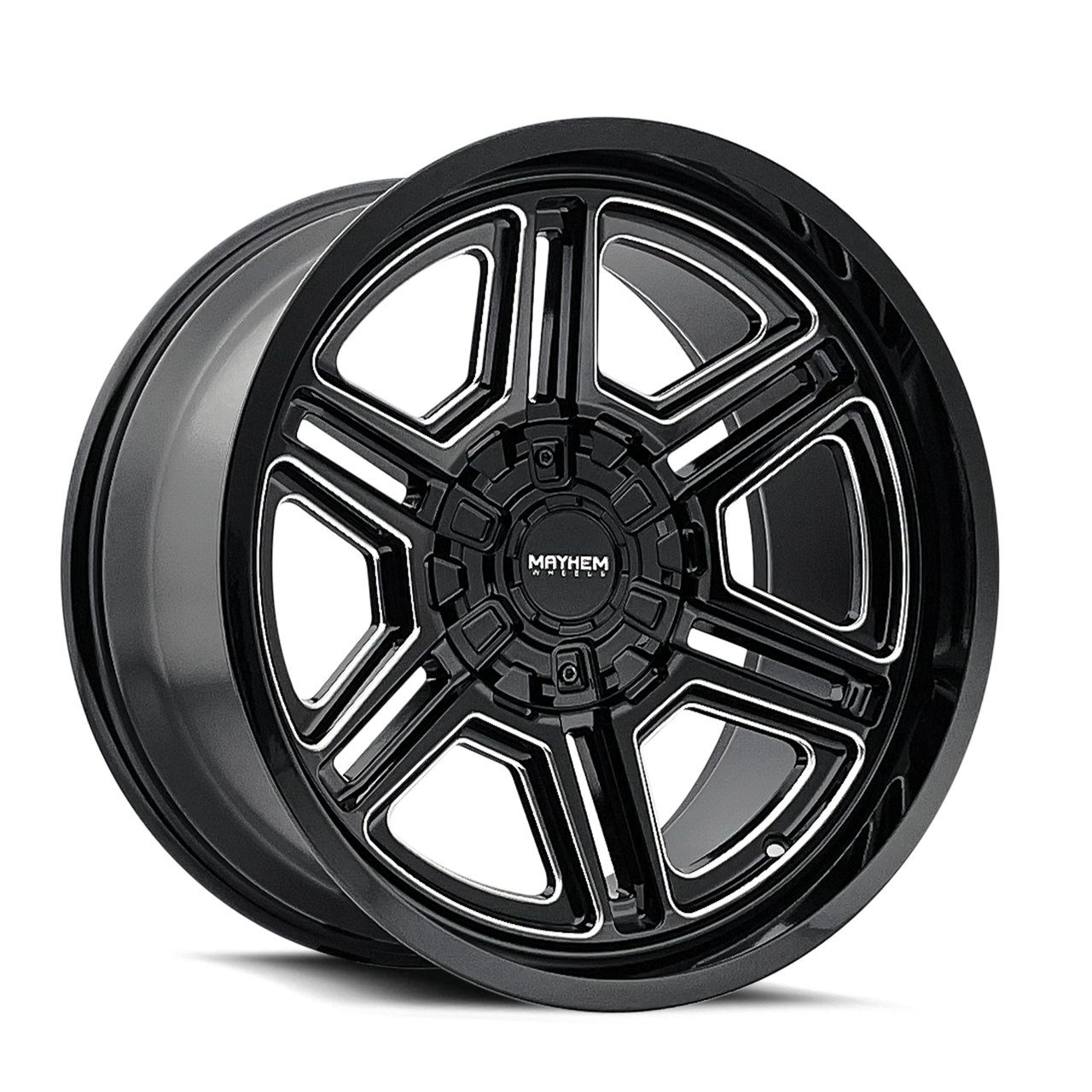 Set 4 20" Mayhem Hermosa 20x12 Black Milled 5x5 5x5.5 Wheels -44mm Lifted Rims