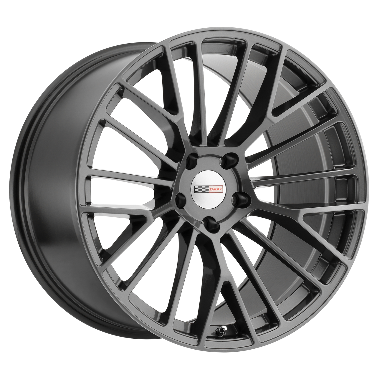 Cray Astoria 19x10 5x4.75 High Gloss Gunmetal Wheel 19" 37mm For Corvette Rim