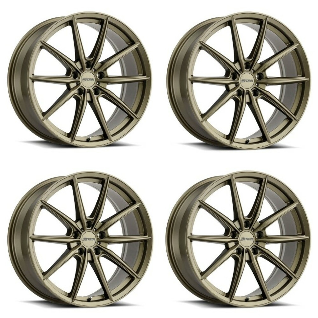 Set 4 Petrol P4B 19x8 5x112 Matte Bronze Wheels 19" 40mm Rims