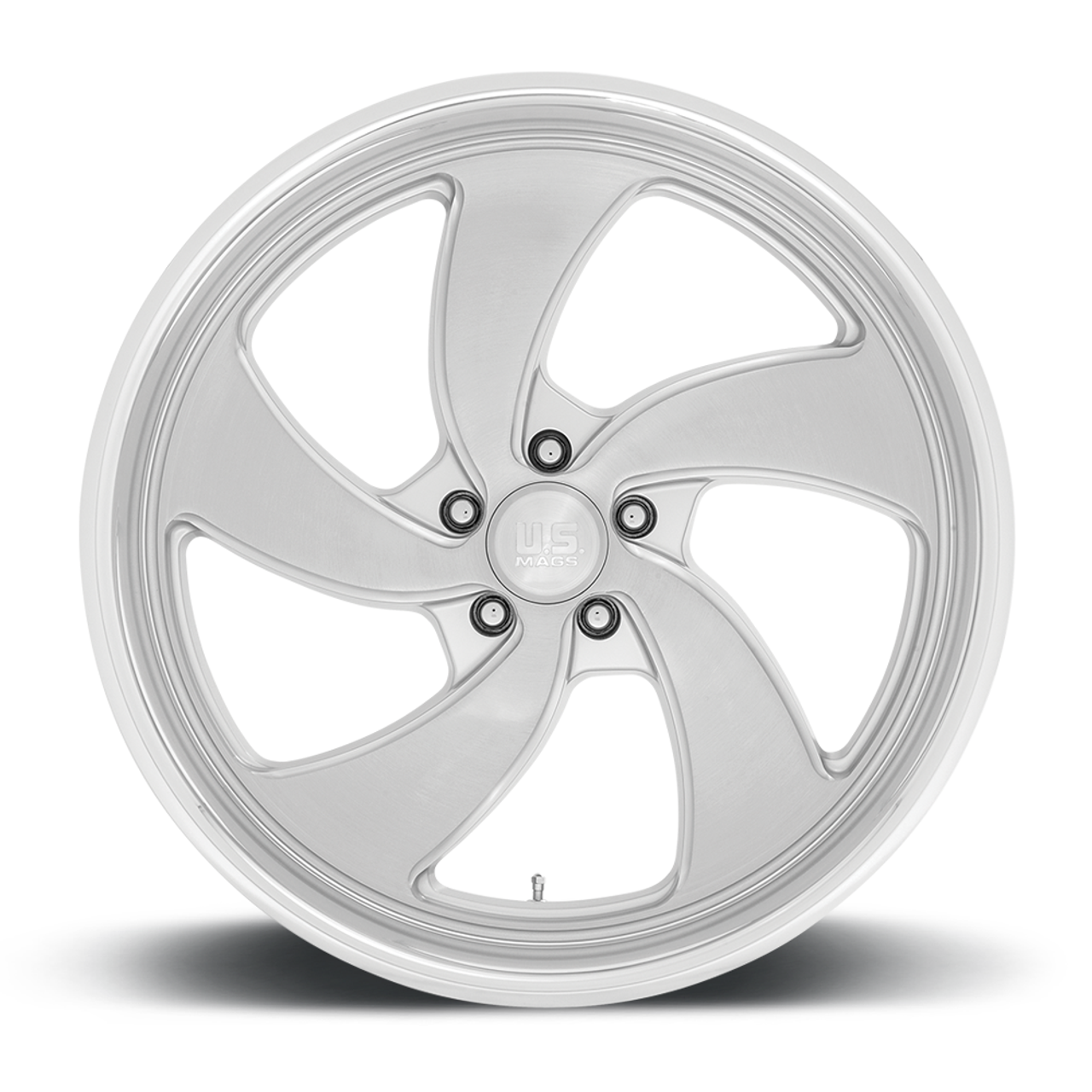 US Mag U134 Desperado 20x8 5x4.75 Silver Brushed Milled Left Wheel 20" 1mm Rim