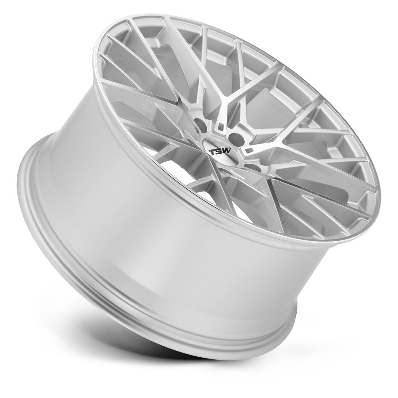 TSW Sebring 18x9.5 5x112 Silver W/  Mirror Cut Face Wheel 18" 35mm Rim