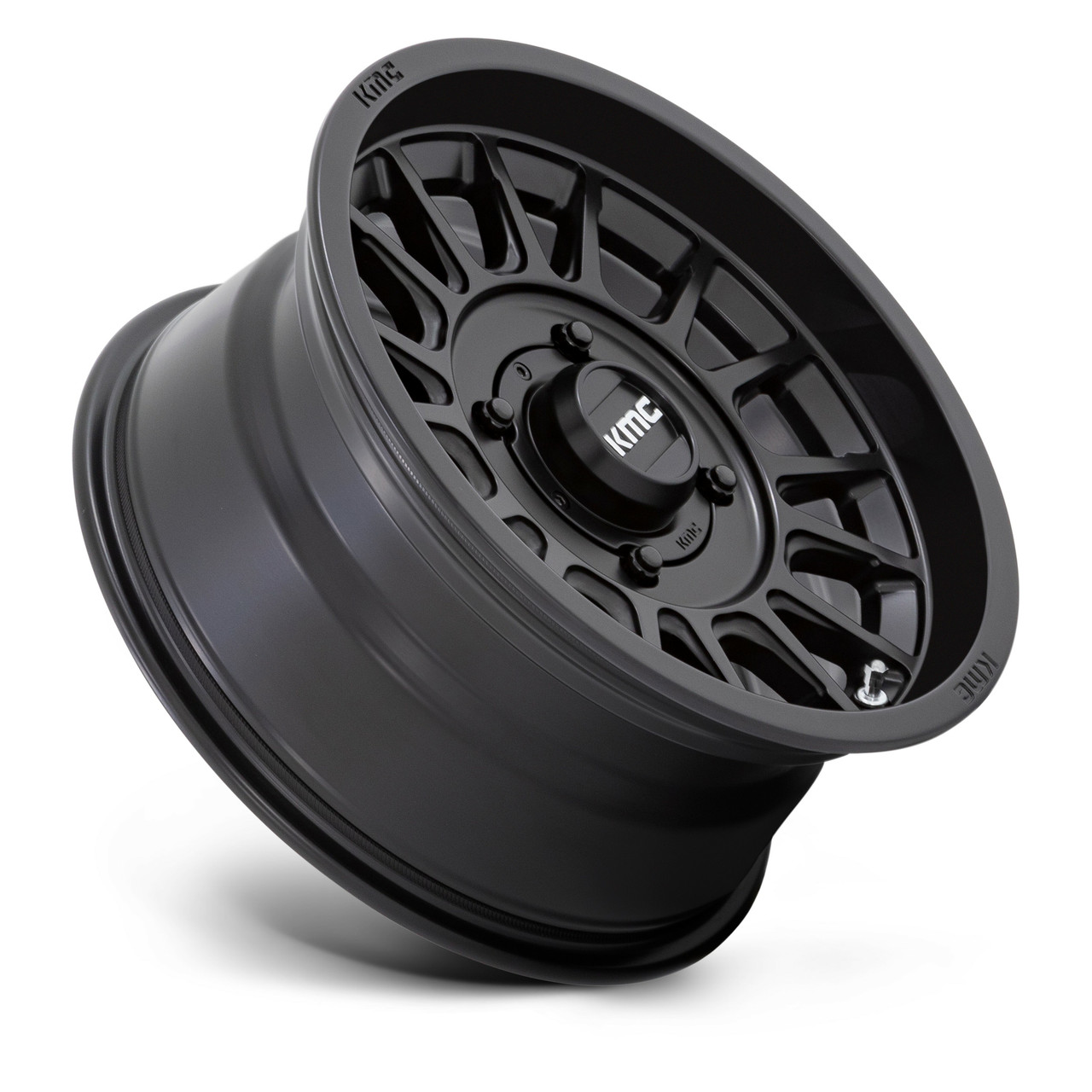 Set 4 15" KMC Powersports KS138 Impact UTV 15x7 4x137 Satin Black Wheels 10mm