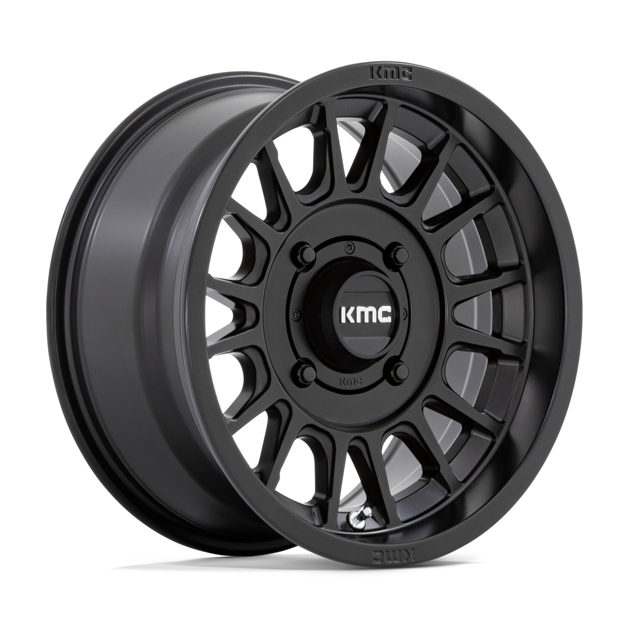 Set 4 KMC Powersports KS138 Impact Utv 15x7 4x156 Satin Black Wheels 15" 10mm