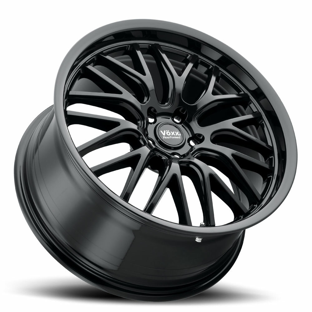 Set 4 19" Voxx Masi Gloss Black Wheels 19x8.5 5x4.5 35mm Rims
